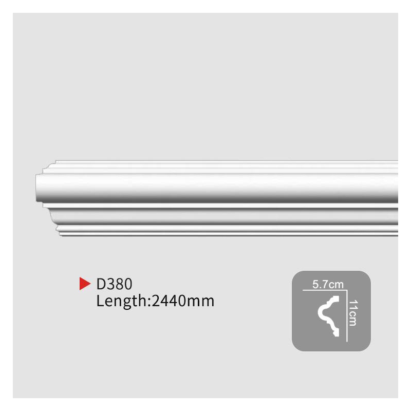 AD380 EverWall Modern Design PU Wainscot Rail Moulding for Cafe