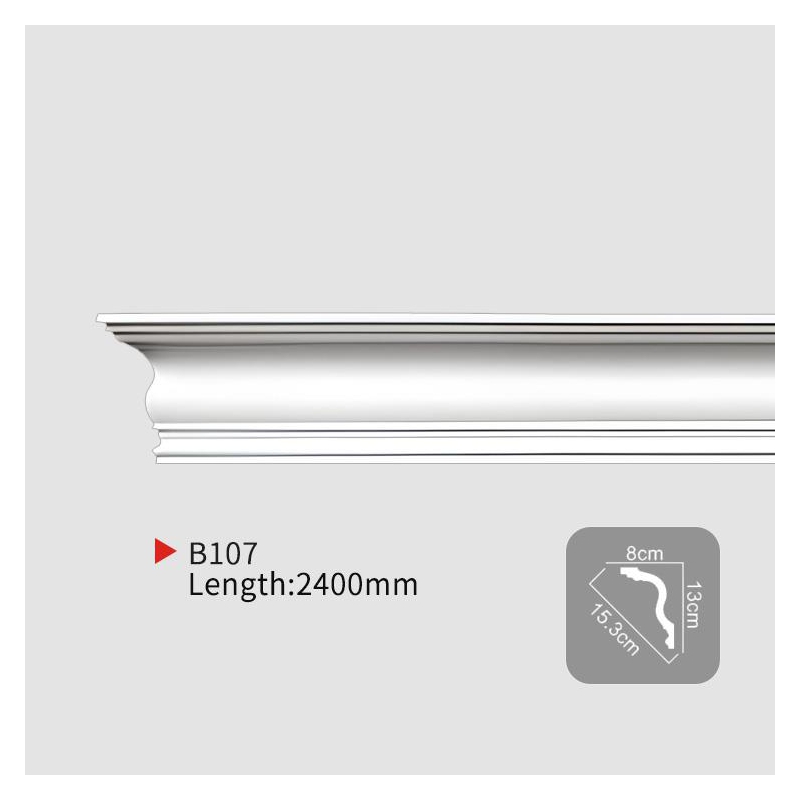 AB107 Everwall PU Flat Cornice Molding