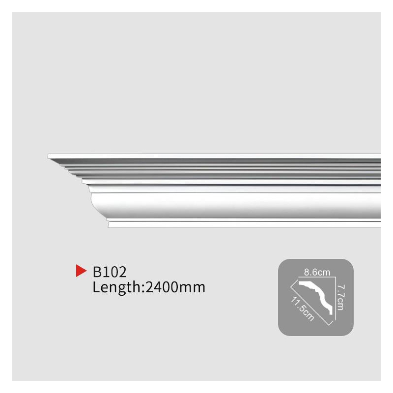 AB102 EverWall Straight Line PU Interior Trim for Villa Decor