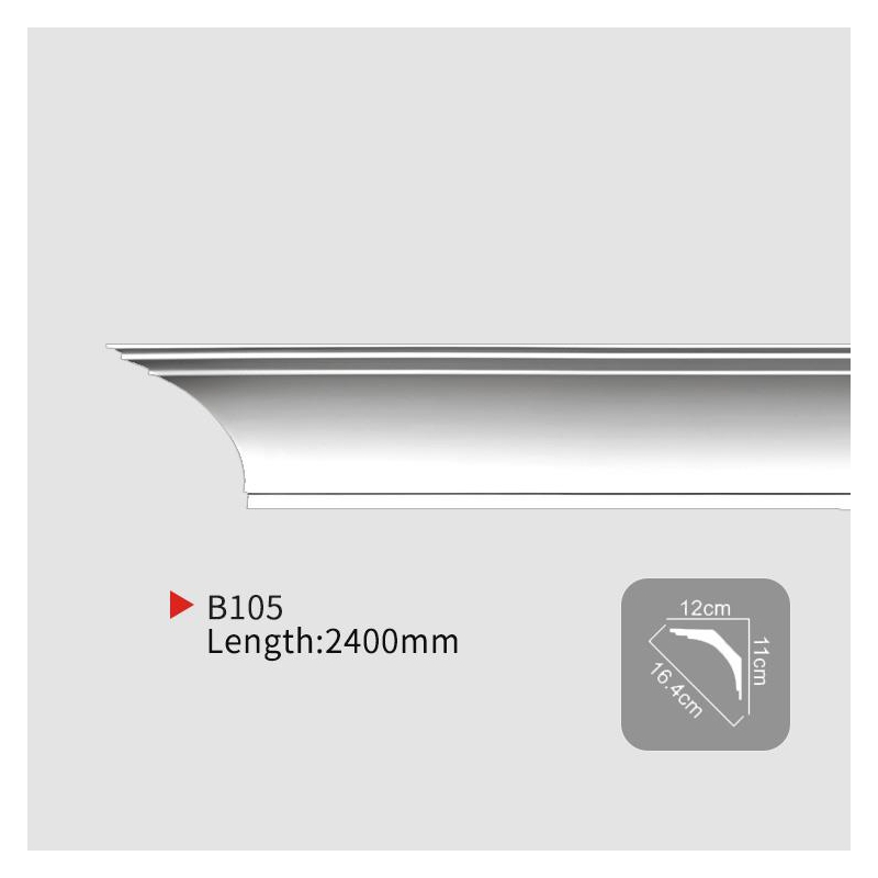 AB105 Everwall Factory Wholesale Plain Crown Molding for Villa Design