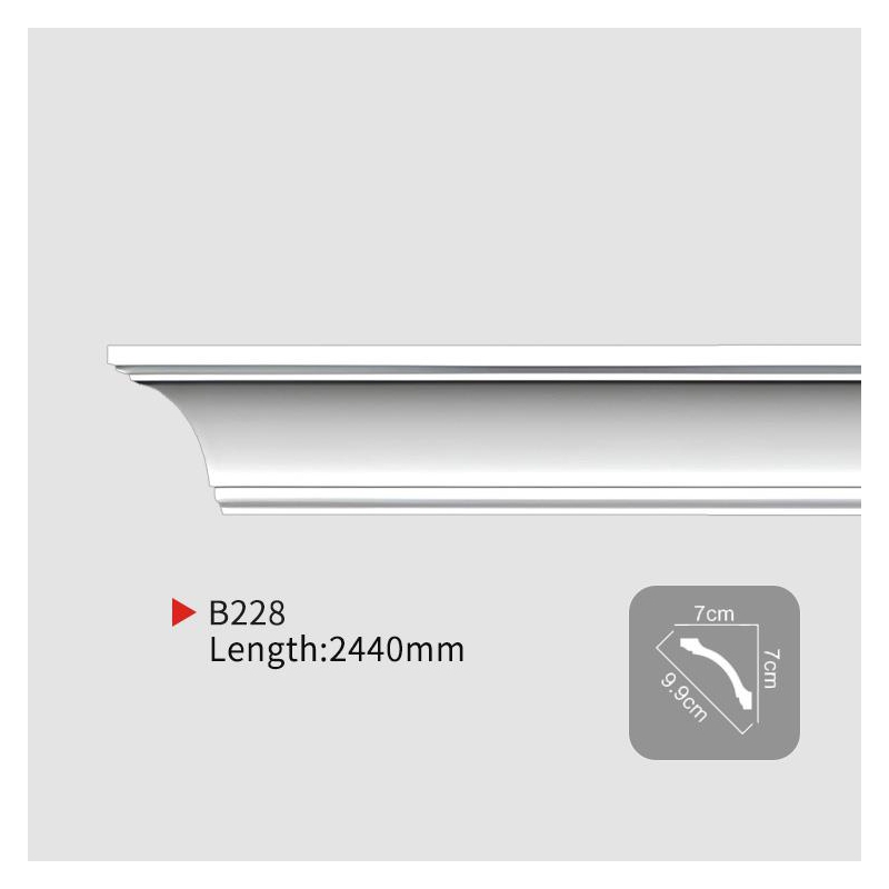 AB228 EverWall Easy Install PU Plain Corner Molding Simple Modern Style