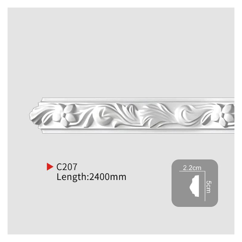 AC207 Carved Flat PU Molding