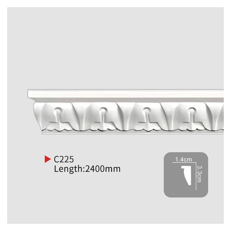 AC225 Carved Flat PU Molding EVERWALL