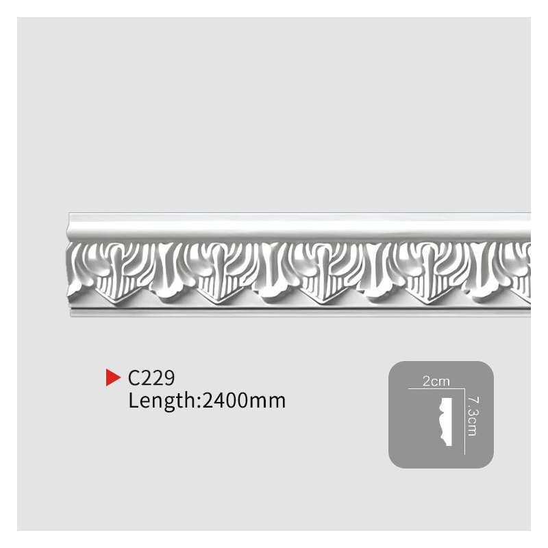 AC229 Carved Flat PU Molding