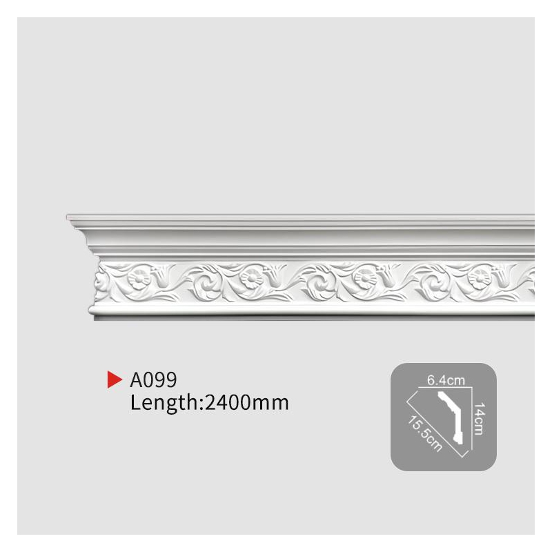 AA099-European-style high density polyurethane carved corner molding-Everwall